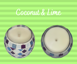 Mosaic Soy Wax Candle - Coconut Lime