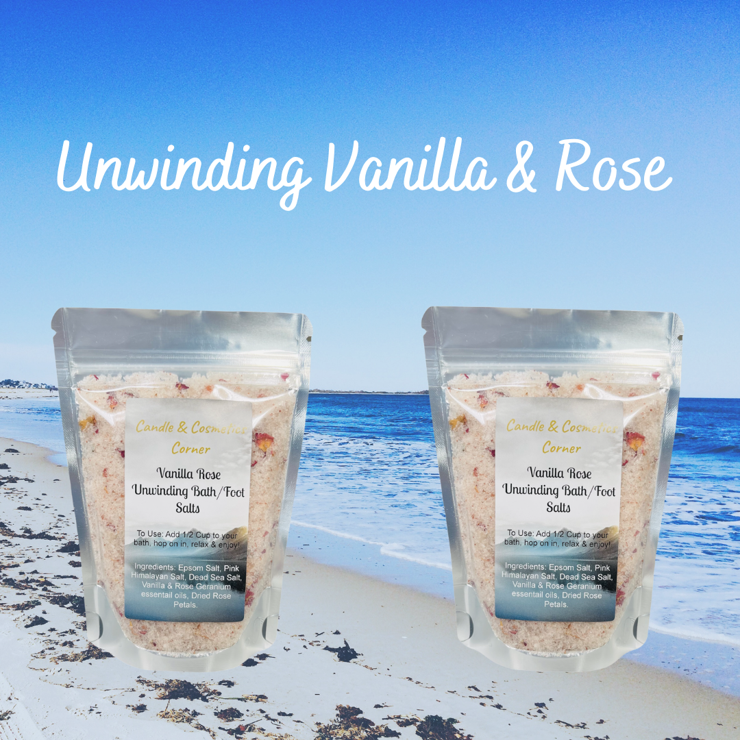 Vanilla Rose Unwinding Bath Salts - 170g