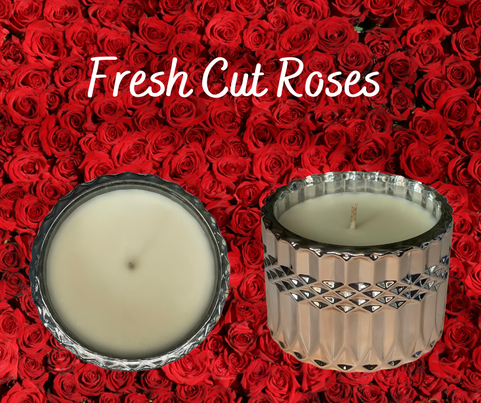 Rose Gold Venus Soy Wax candle fragranced with Fresh Cut Roses