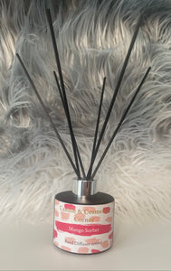 Mango Sorbet Luxury Black Glass Reed Diffuser