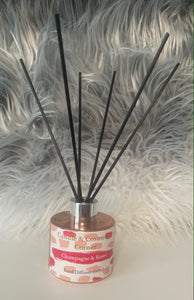 Champagne & Roses Luxury Rose Gold Glass Reed Diffuser