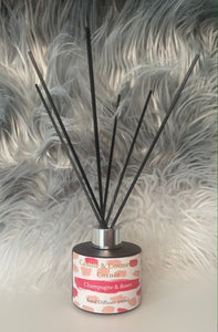 Champagne & Roses Luxury Black Glass Reed Diffuser