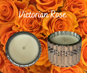 Rose Gold Venus Soy Wax candle fragranced with Victorian Rose