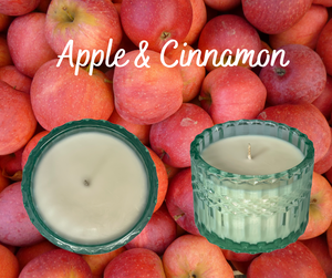 Green Venus Soy Wax Candle fragranced with Apple Cinnamon