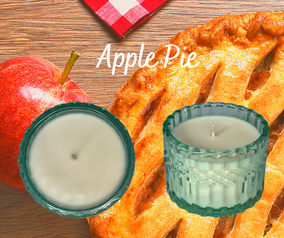 Green Venus Soy Wax Candle fragranced with Apple Pie