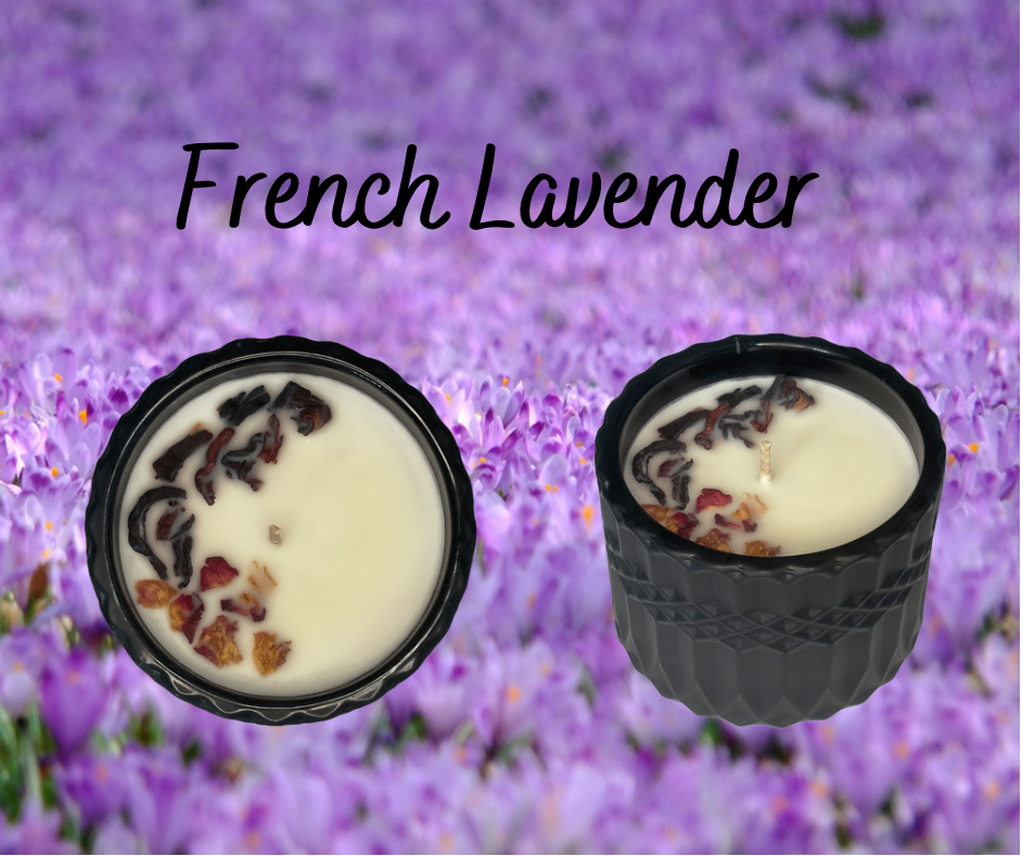 Black Venus Soy Wax candle fragranced with French Lavender