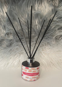 Cucumber & Mint Luxury Black Glass Reed Diffuser